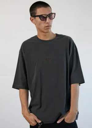 Afends Mens Distressed - Oversized Tee - Stone Black