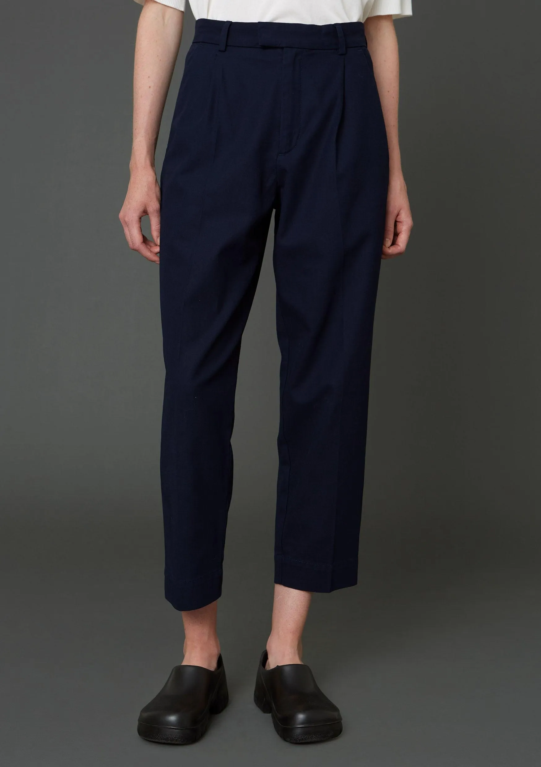 Alta Trousers - Navy - Cotton