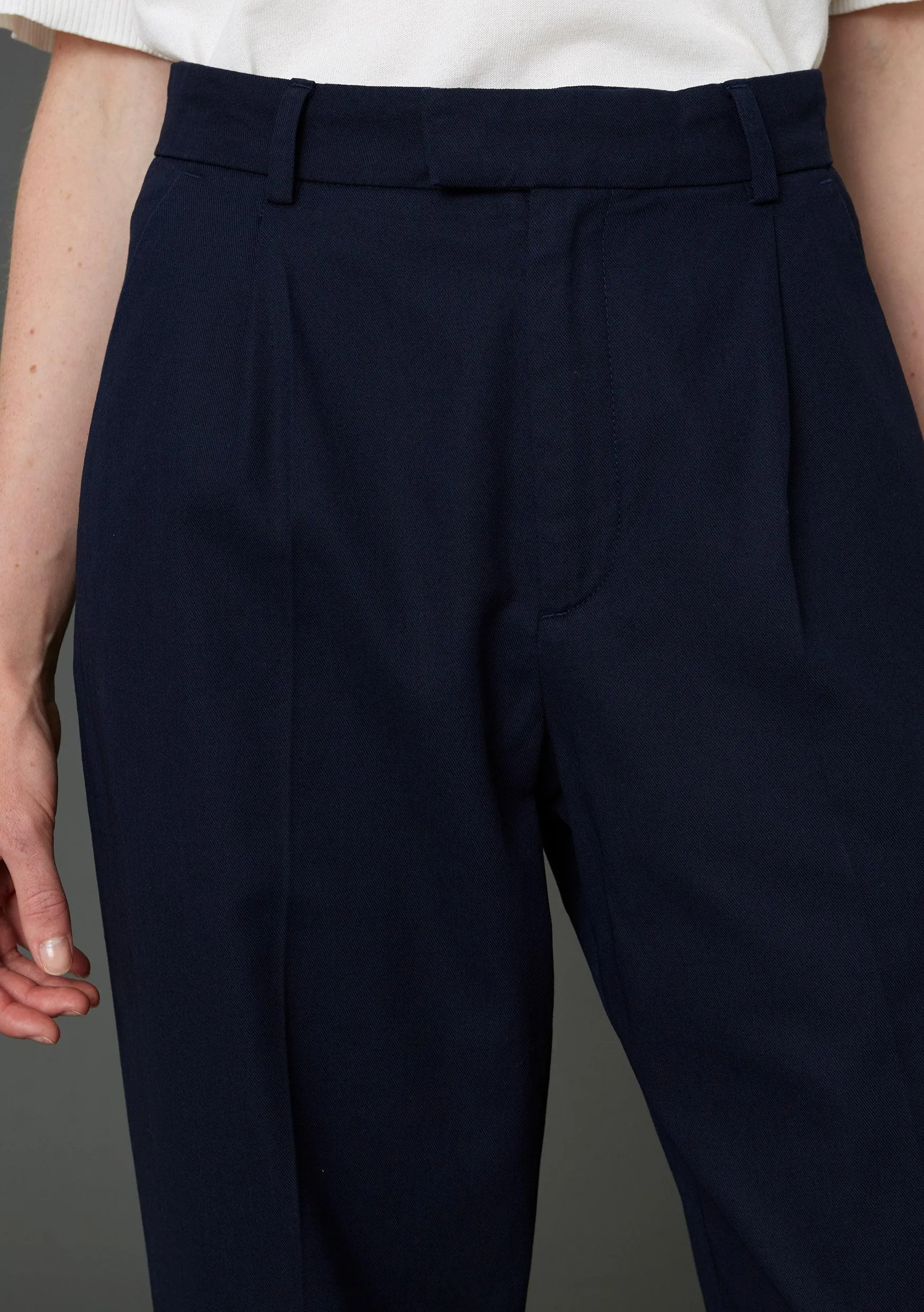 Alta Trousers - Navy - Cotton