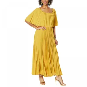 Antthony Couture Women's Plus Size Pleated Maxi Dress