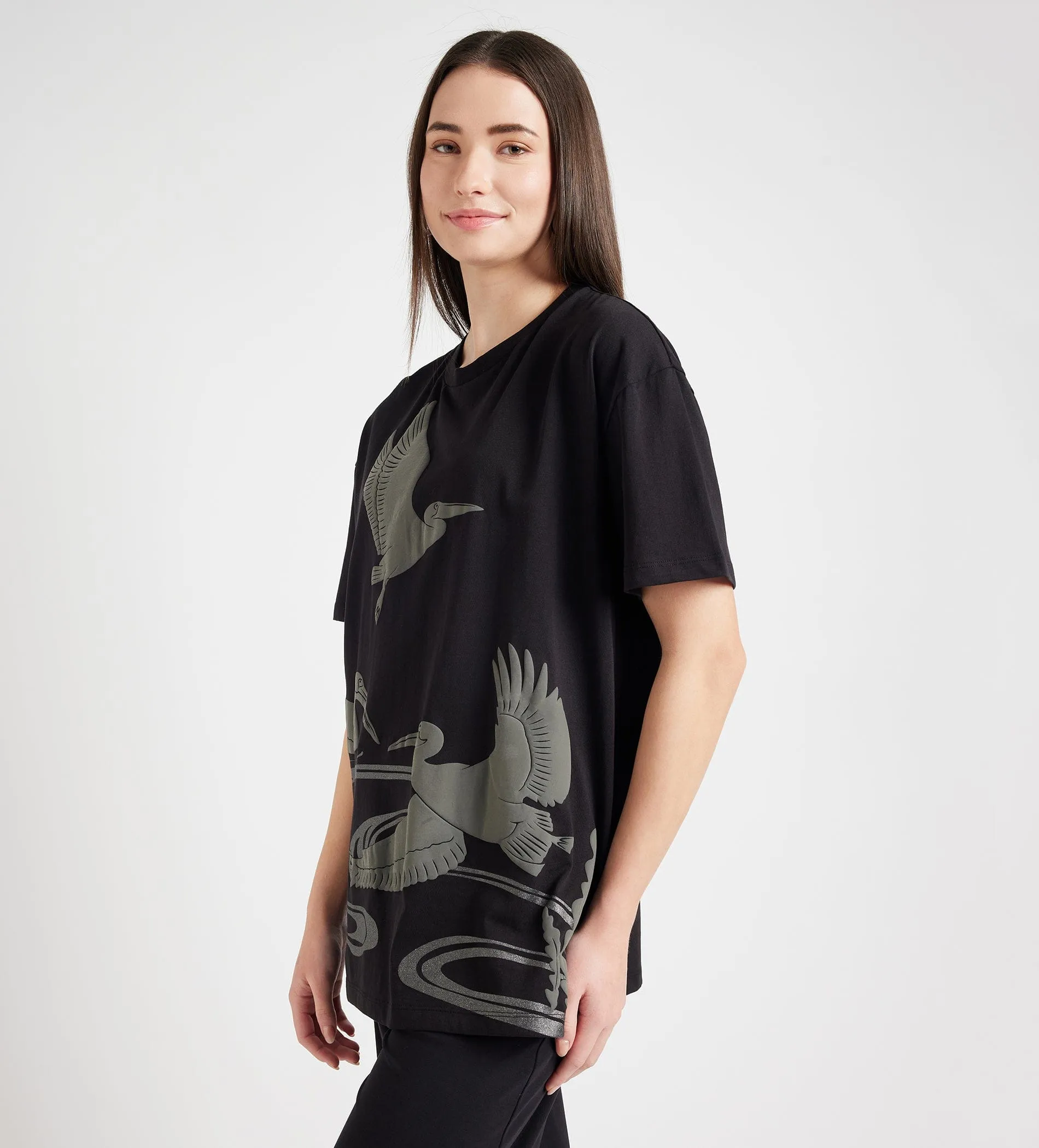 Black Monochrome Oversize Tee