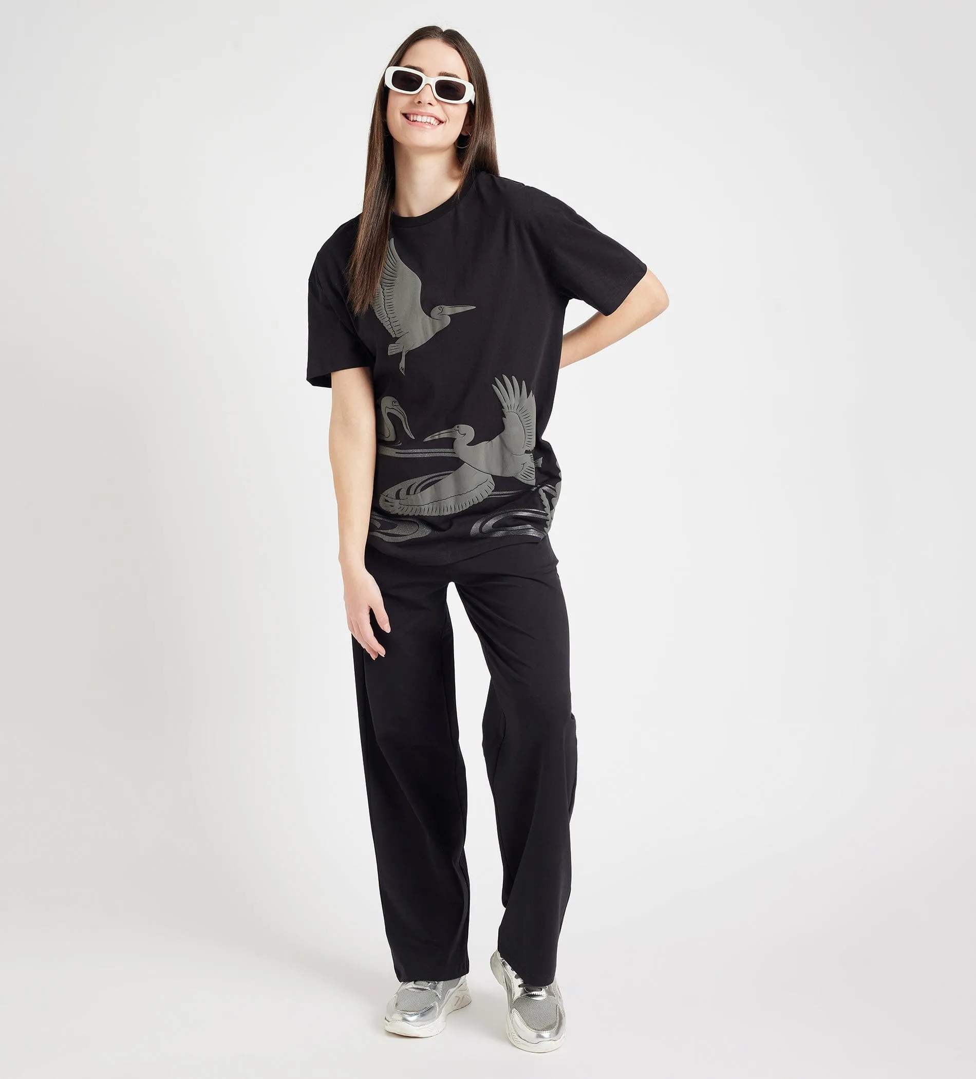 Black Monochrome Oversize Tee