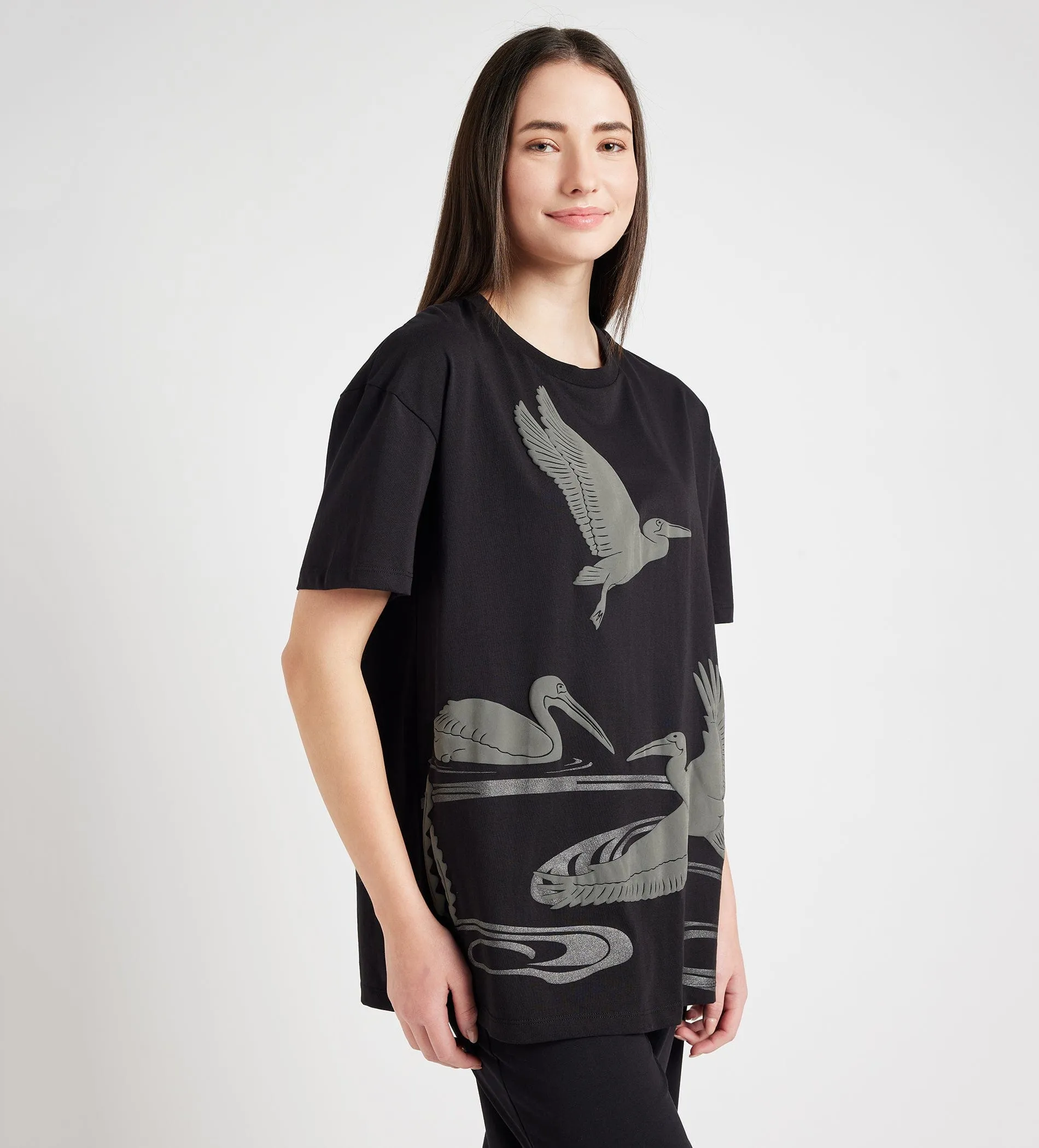 Black Monochrome Oversize Tee