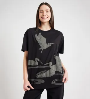 Black Monochrome Oversize Tee