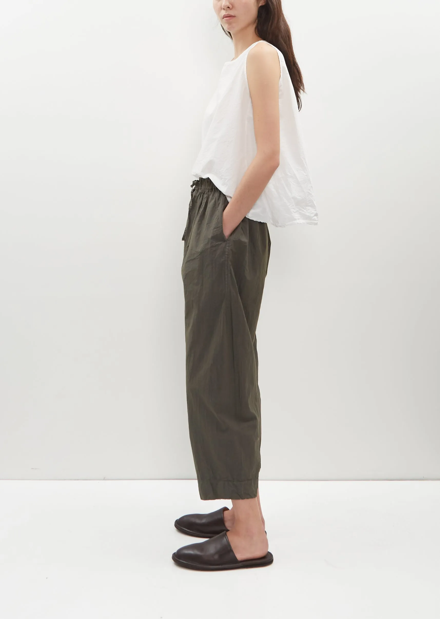 Braghe Tissue Cotton Pants — Anthracite