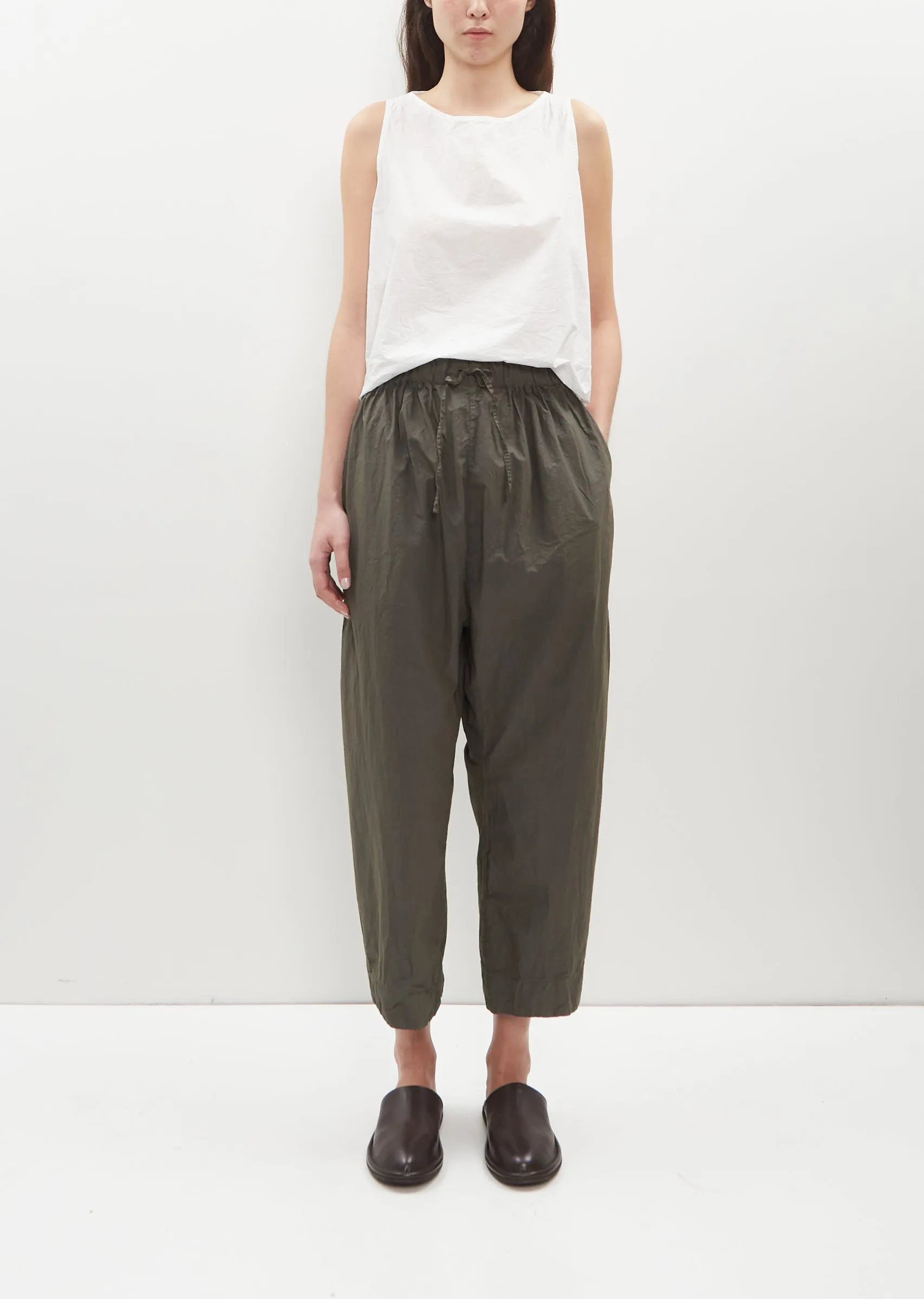 Braghe Tissue Cotton Pants — Anthracite