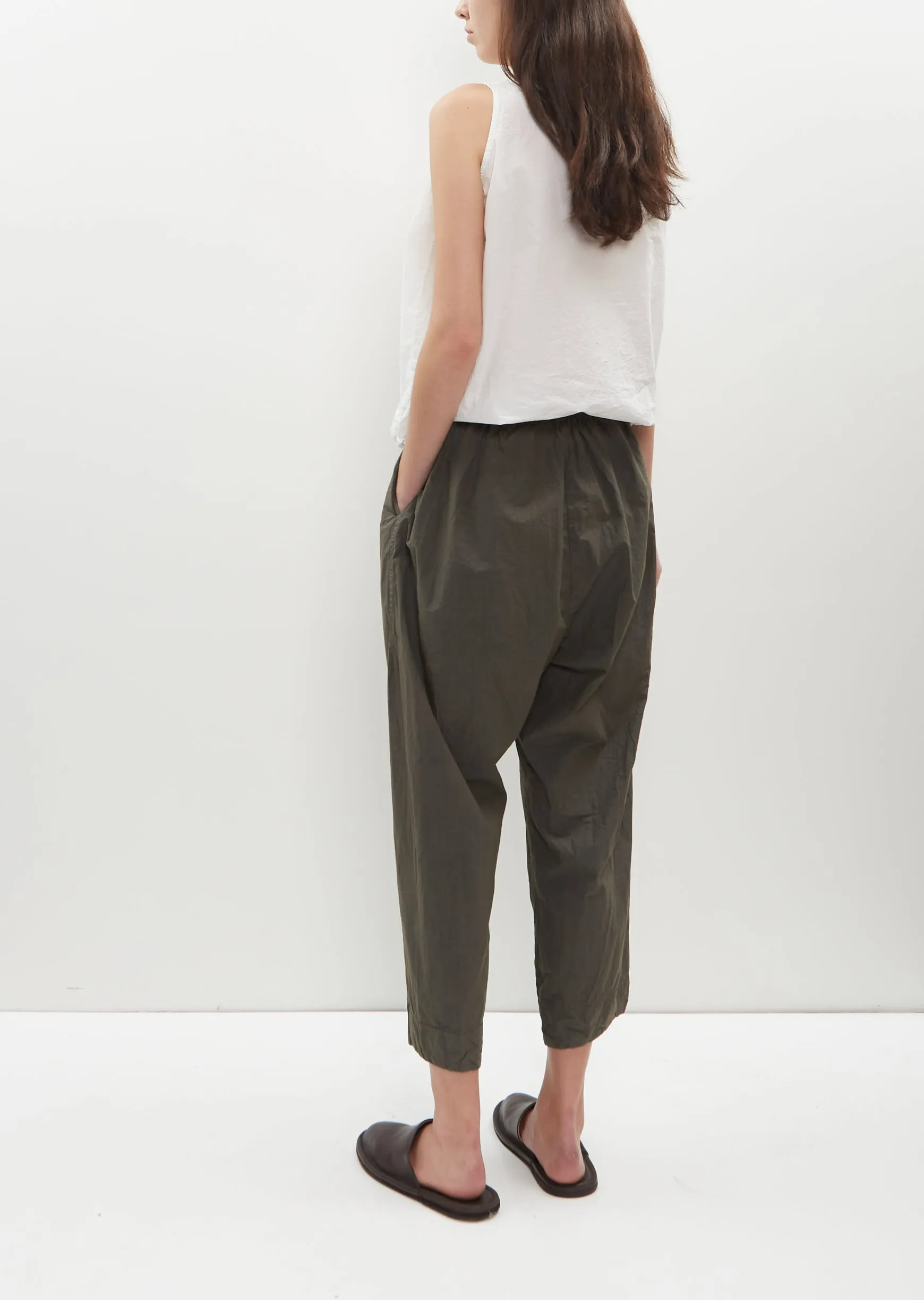 Braghe Tissue Cotton Pants — Anthracite