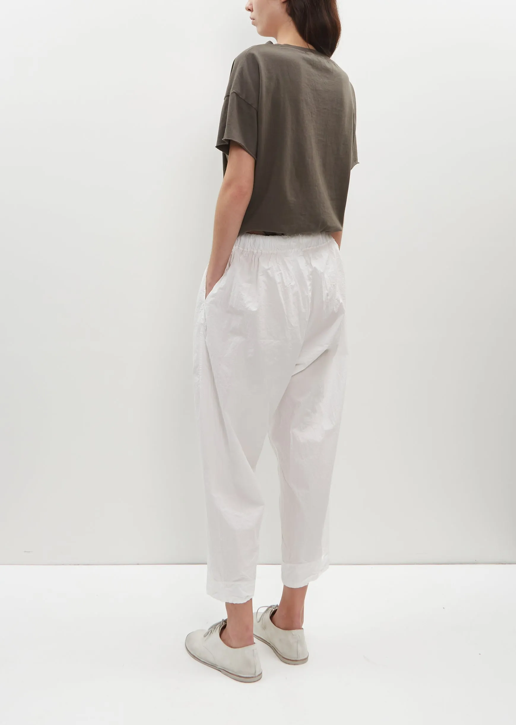 Braghe Tissue Cotton Pants — Milk