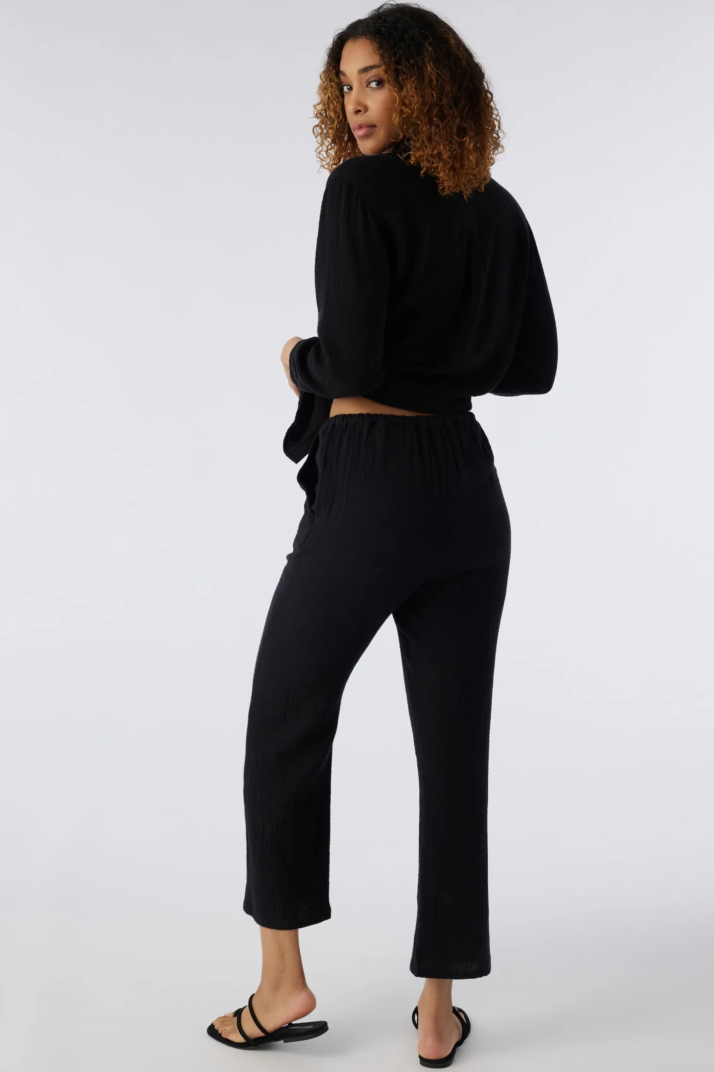 BRENDA CRINKLE DOUBLE GAUZE BEACH PANTS