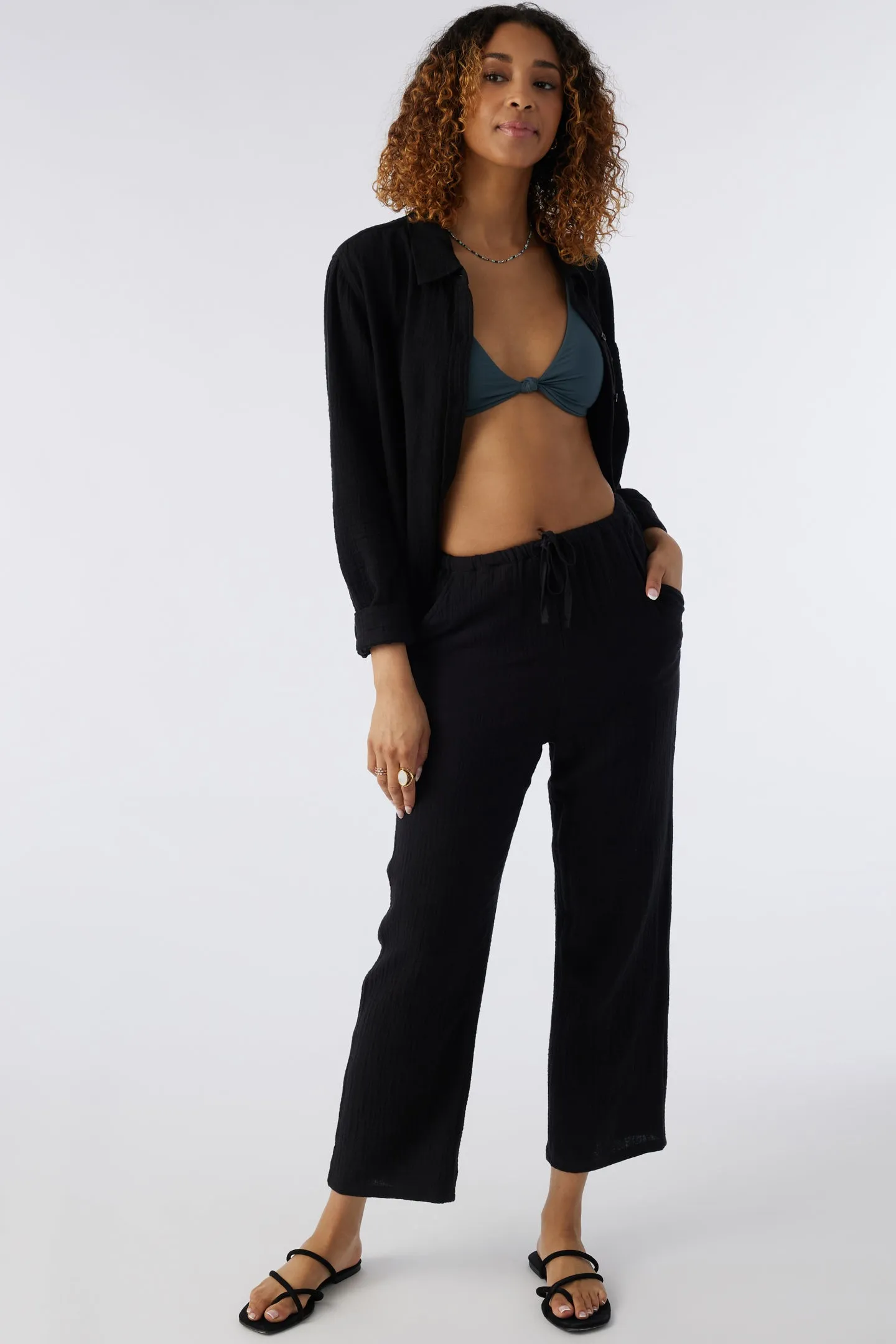 BRENDA CRINKLE DOUBLE GAUZE BEACH PANTS