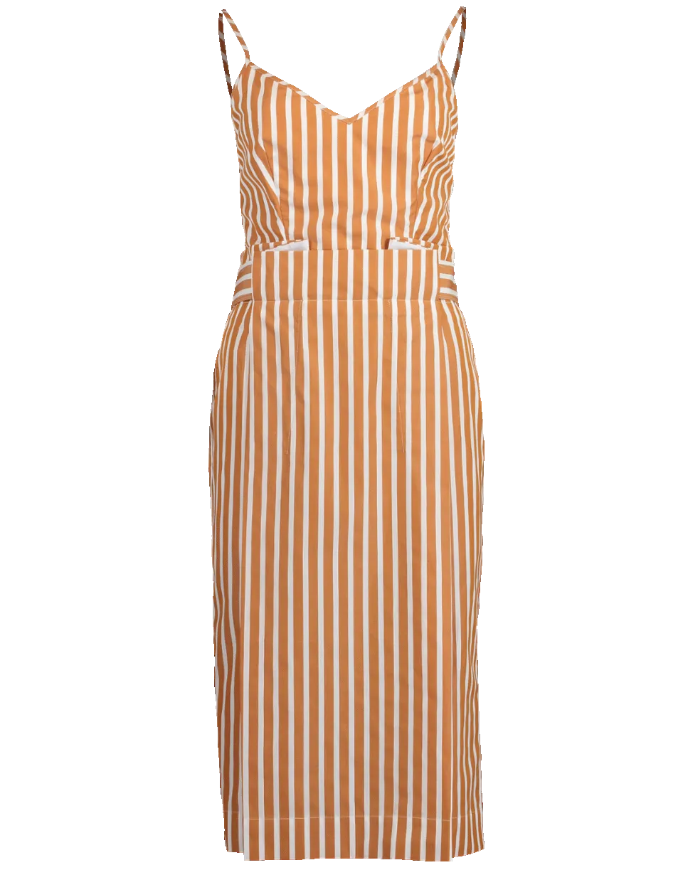 Cami Pleated Front Midi Dress