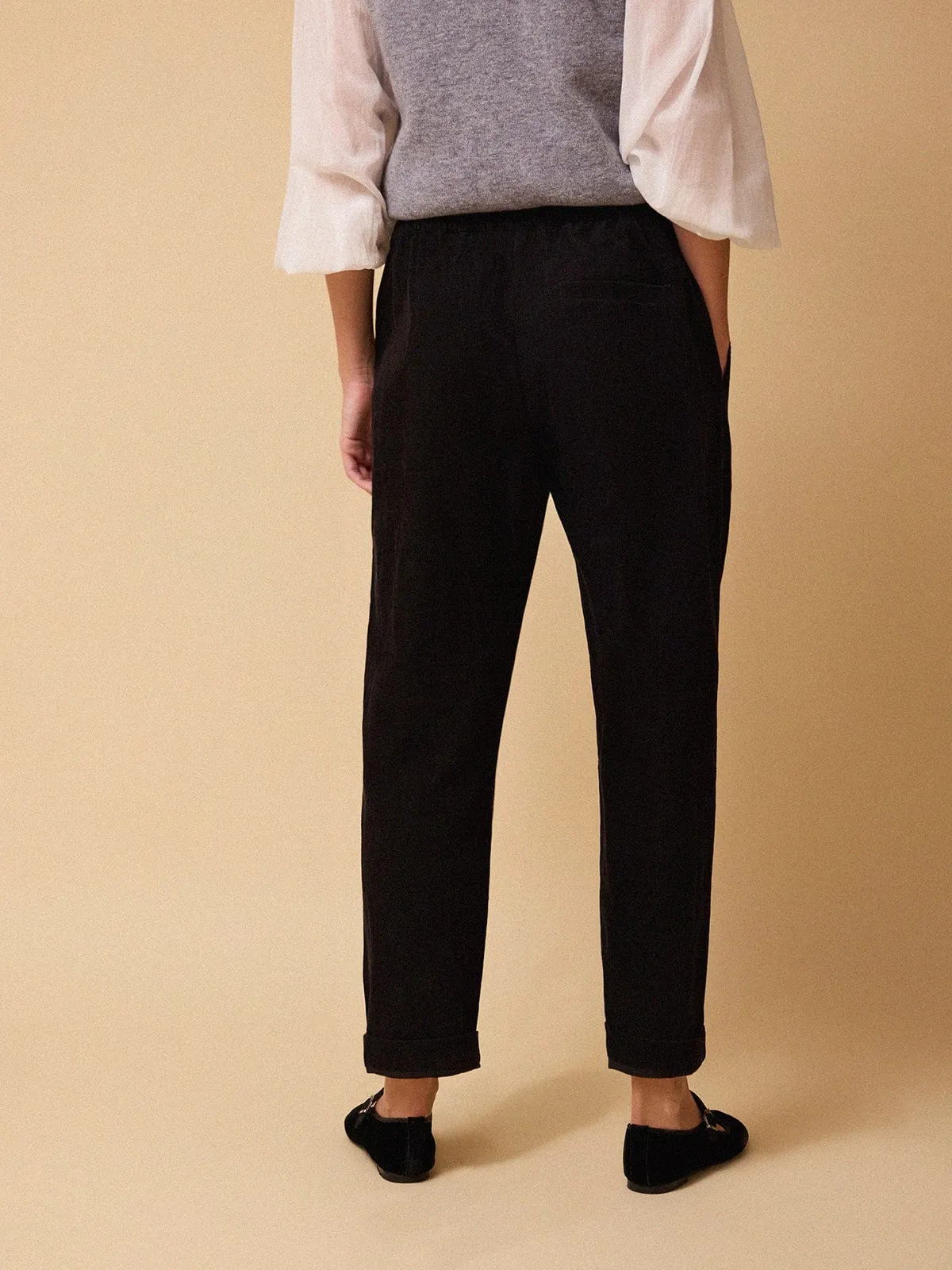 Carrie Cord Jogger - Black