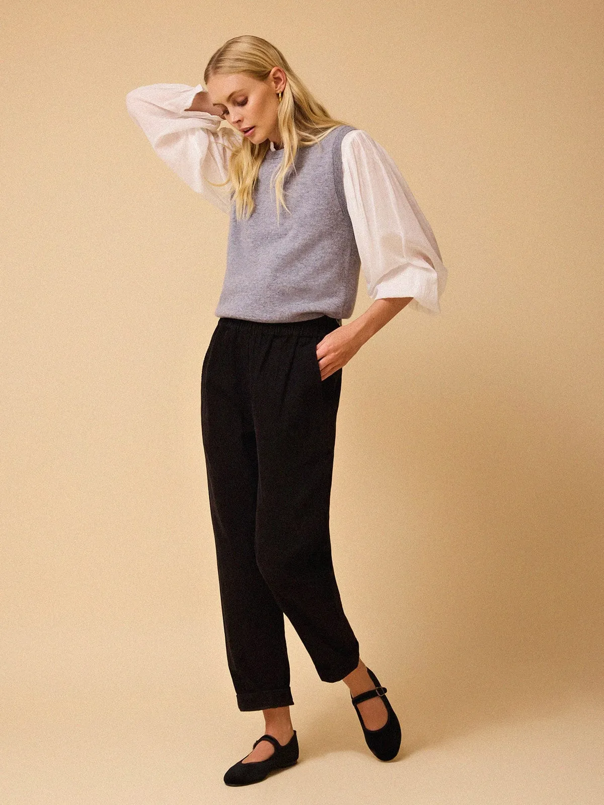 Carrie Cord Jogger - Black
