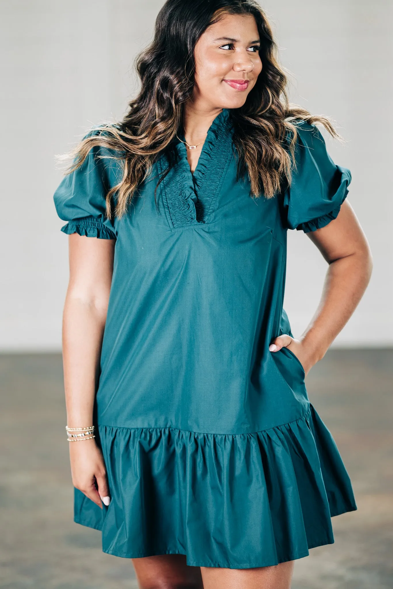 Coastal Cool Hunter Green Dress
