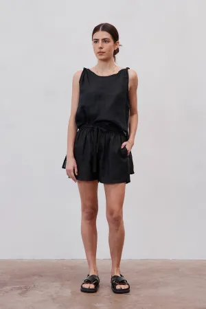 Cooper Linen Short Black
