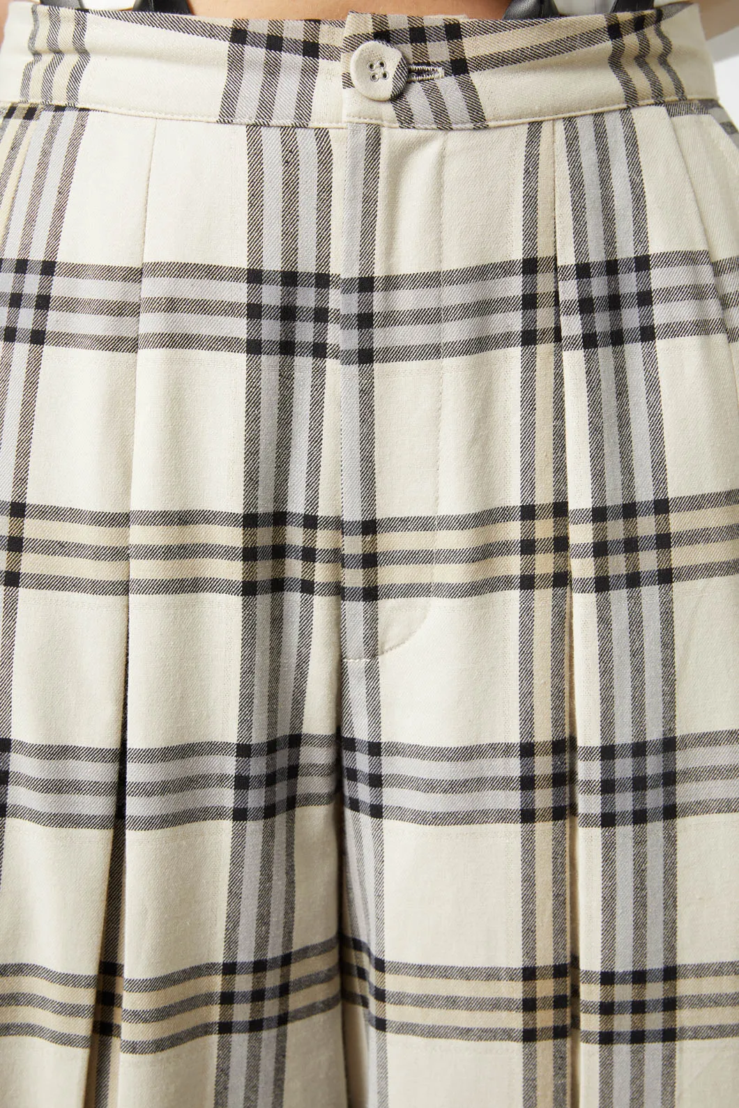 Crescent Tartan Pleated Culottes