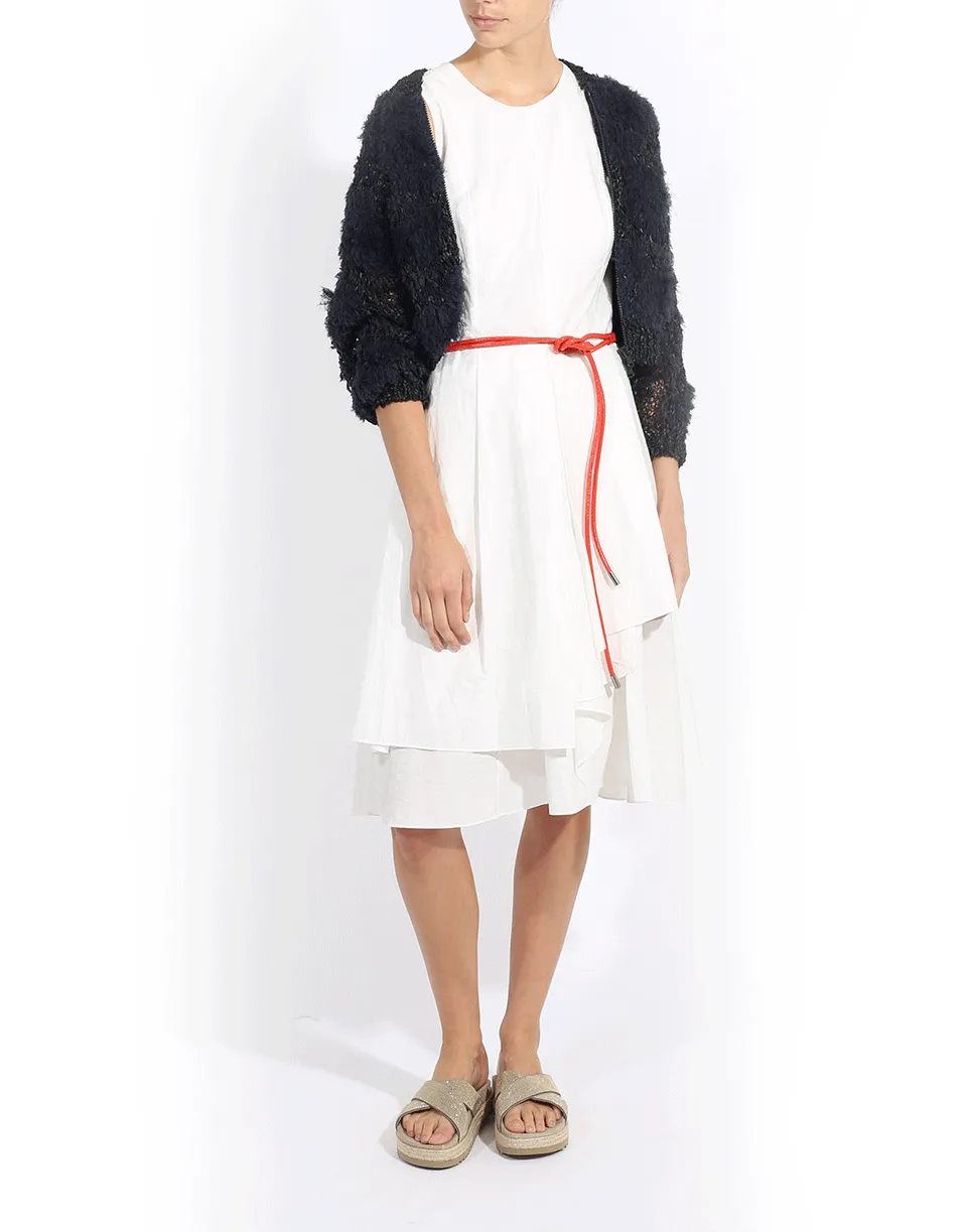 Crinkle Asymmetrical Tiered Dress