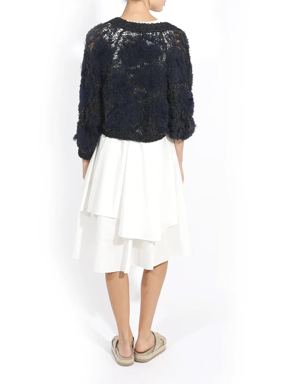 Crinkle Asymmetrical Tiered Dress