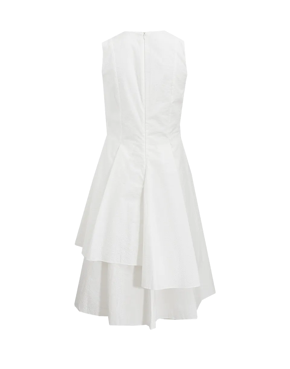 Crinkle Asymmetrical Tiered Dress