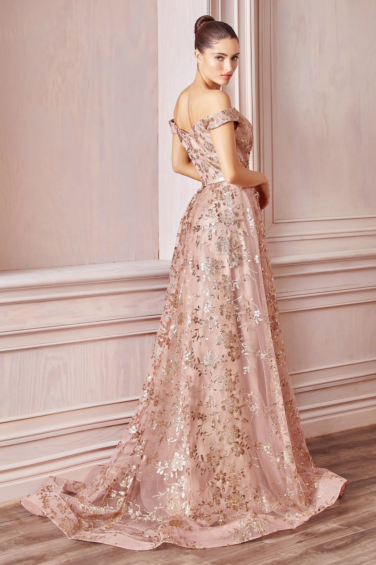 Embellished Print A-Line Dress