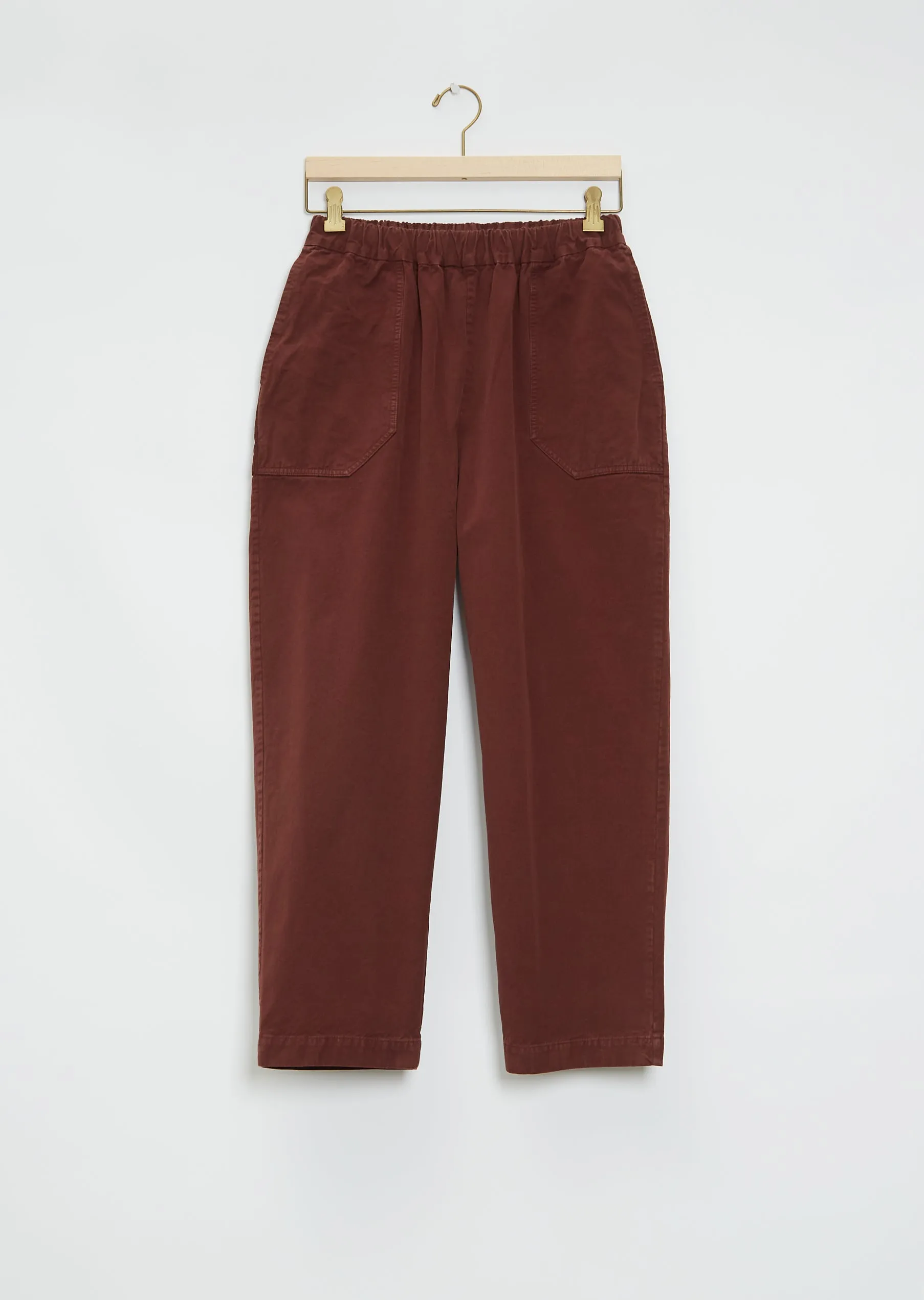 Fabi Cotton Pant — Burgundy