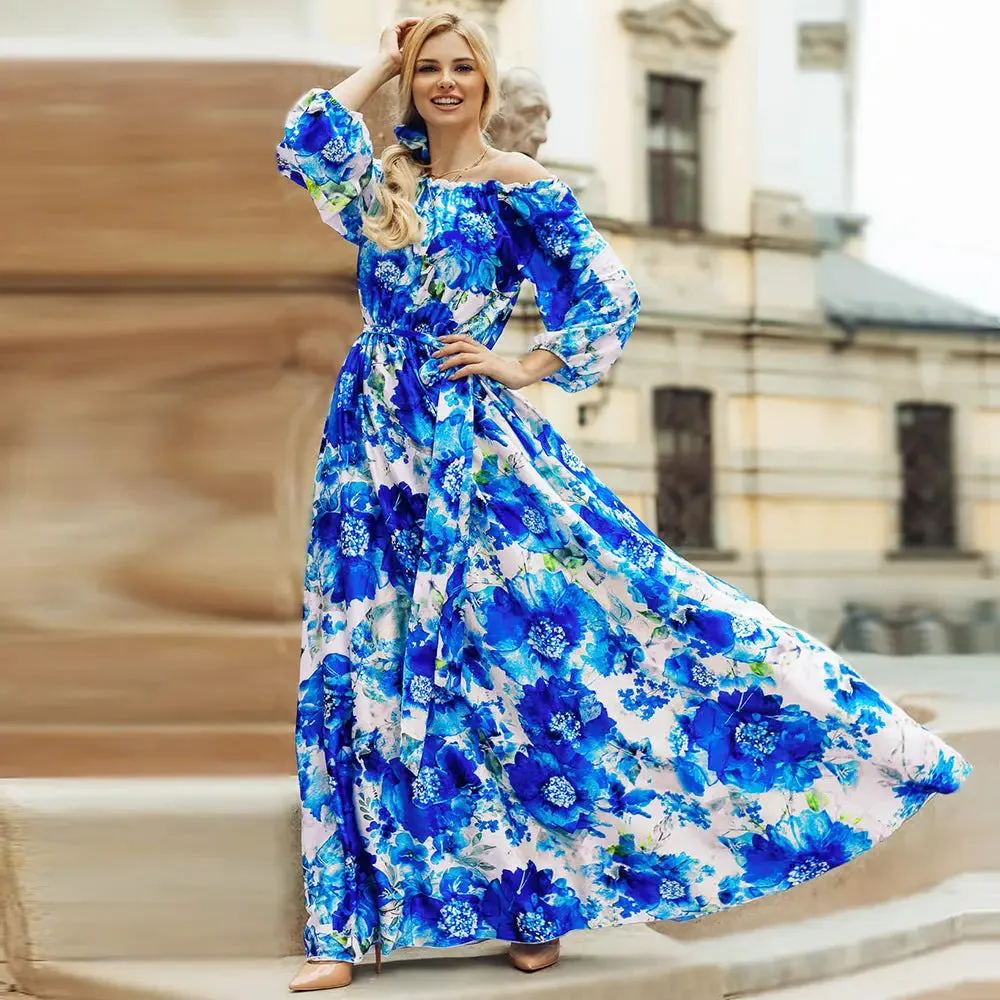 Floral Off Shoulder Maxi Dress