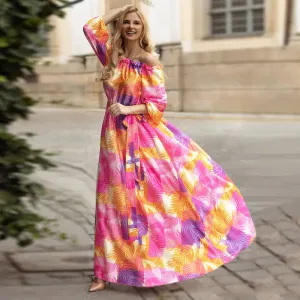 Floral Off Shoulder Maxi Dress