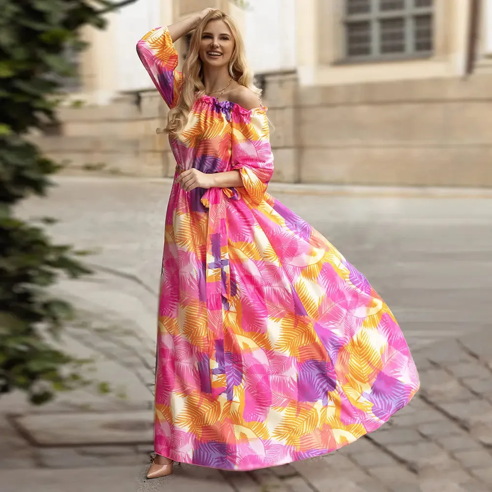 Floral Off Shoulder Maxi Dress