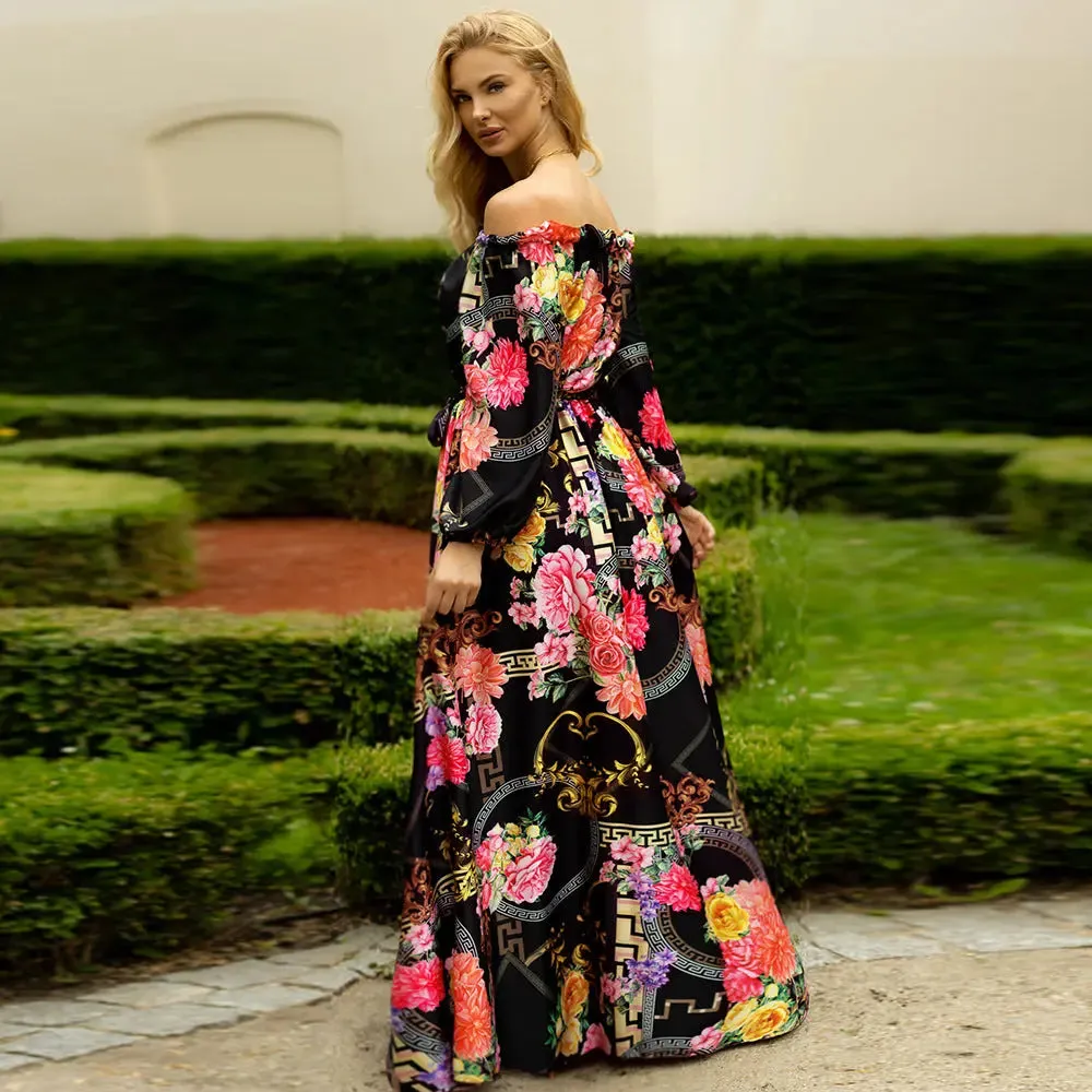 Floral Off Shoulder Maxi Dress