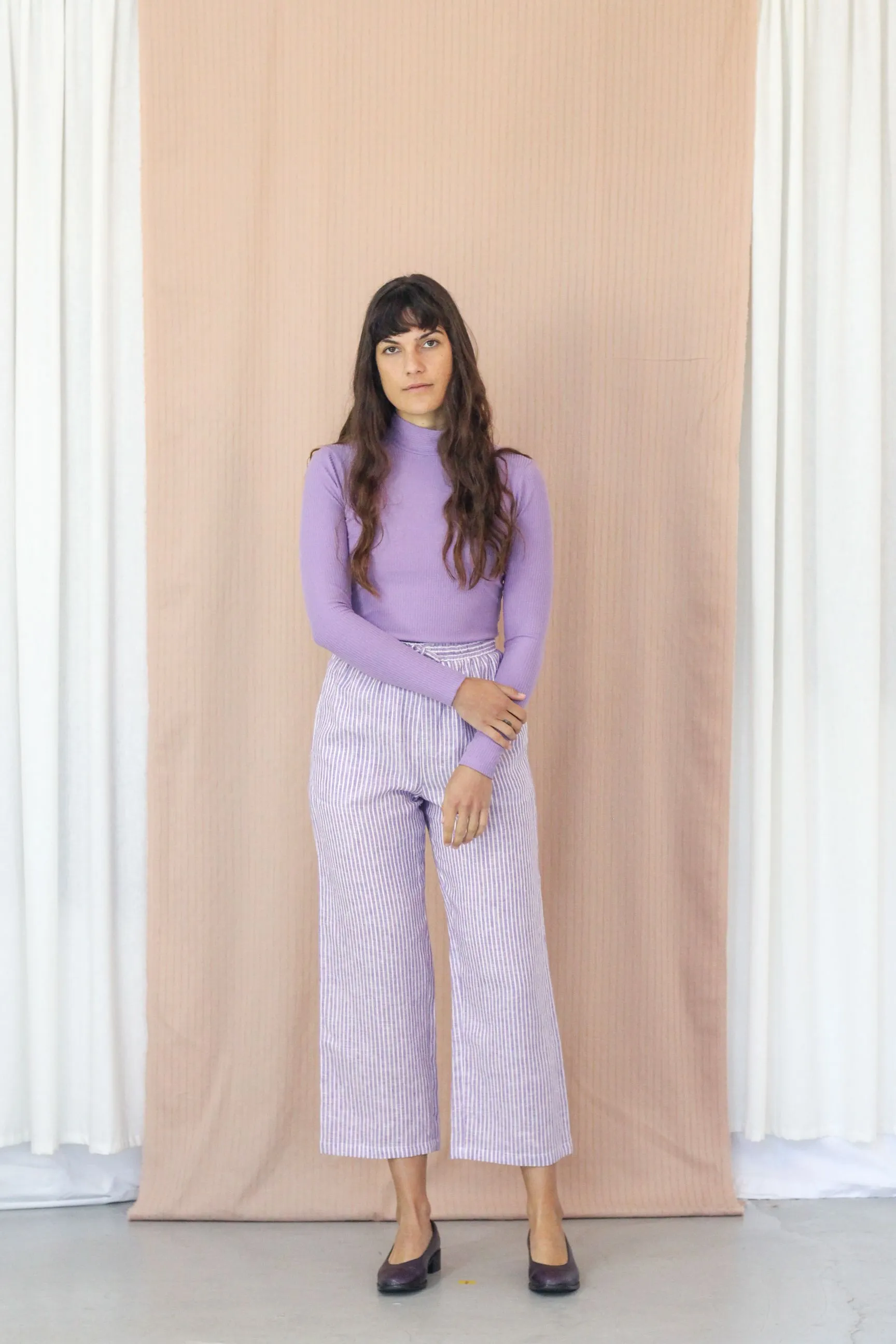 Grace Trousers- Lilac Stripe