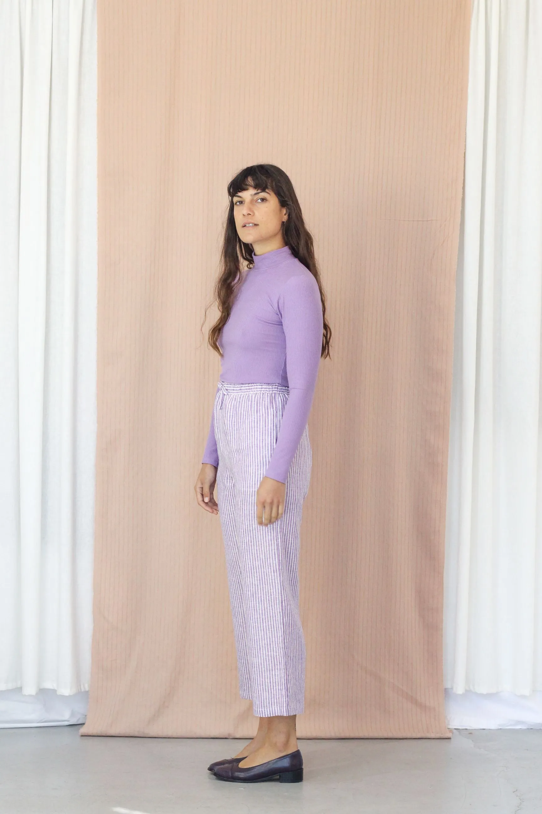 Grace Trousers- Lilac Stripe