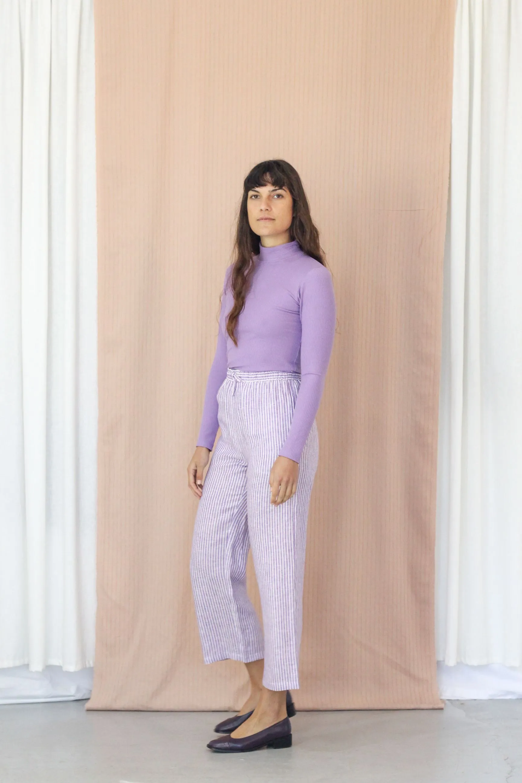 Grace Trousers- Lilac Stripe