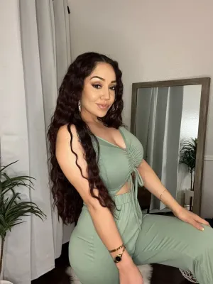 Green jumpsuit
