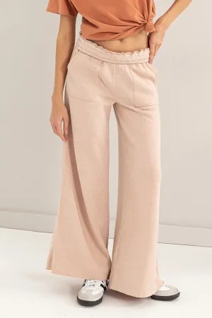 High Rise Wide Leg Drawstring Sweatpants