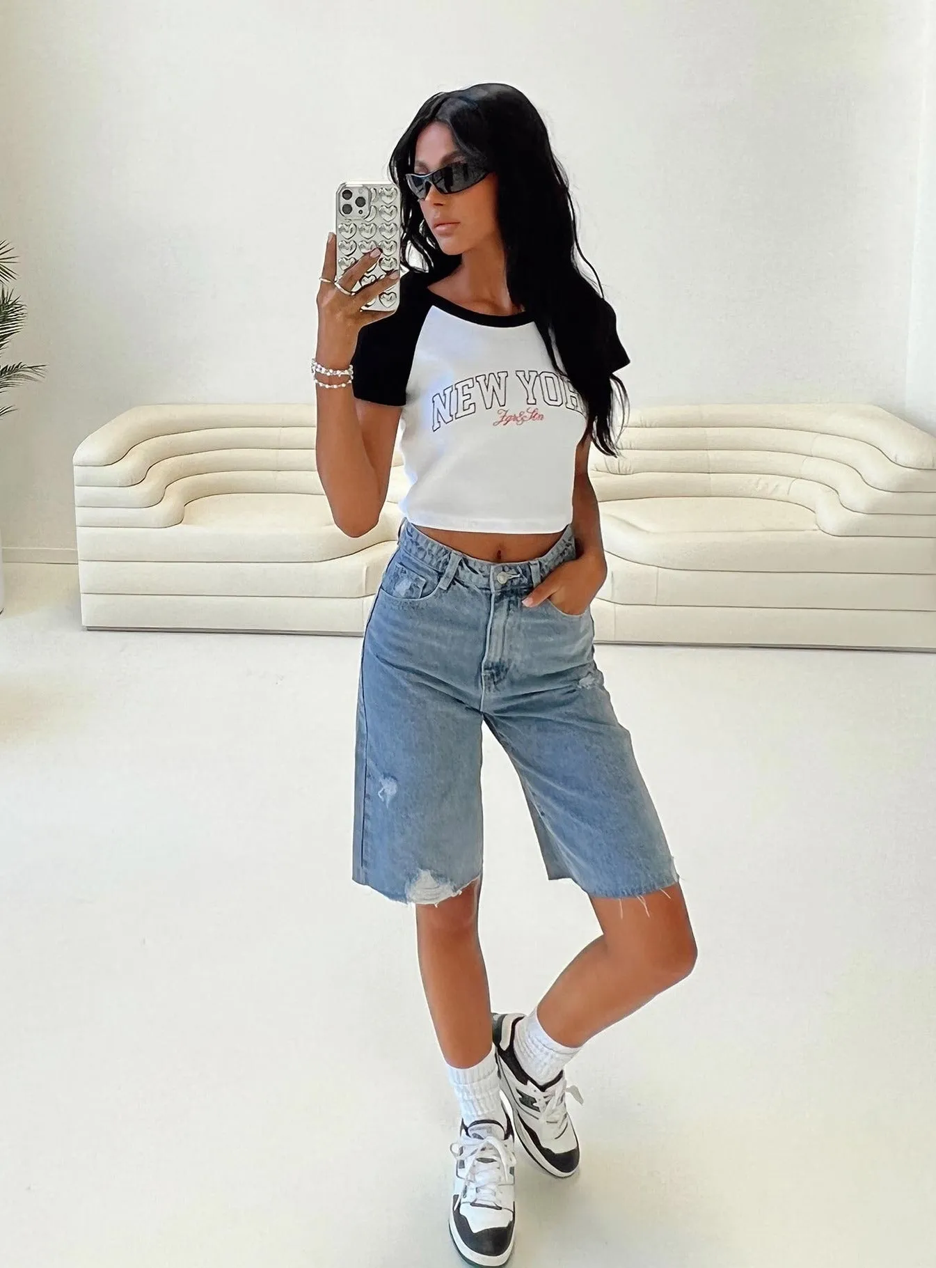 Lexfield Denim Shorts Light Wash