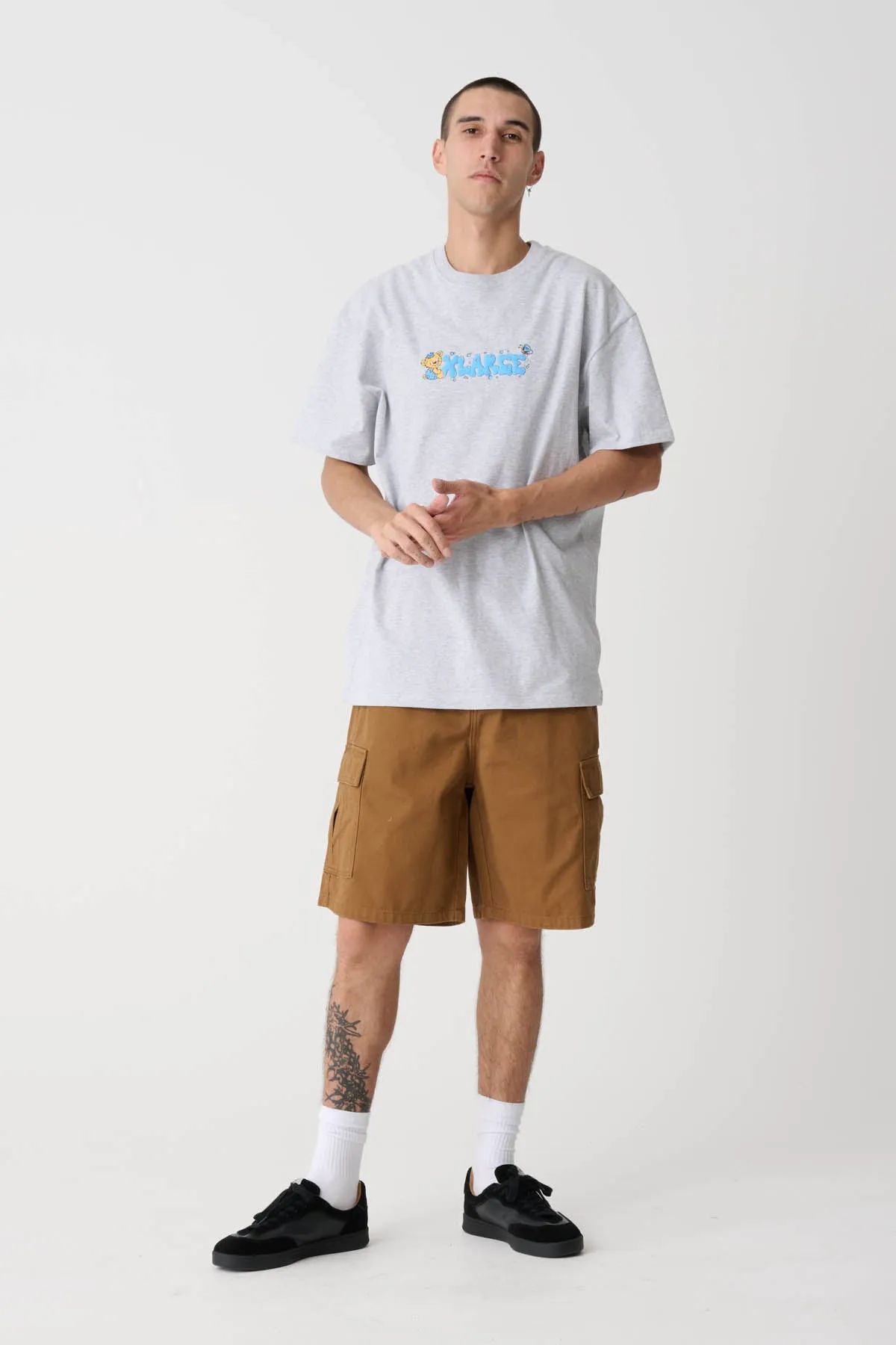 MAD BEAR TEE - ASH HEATHER