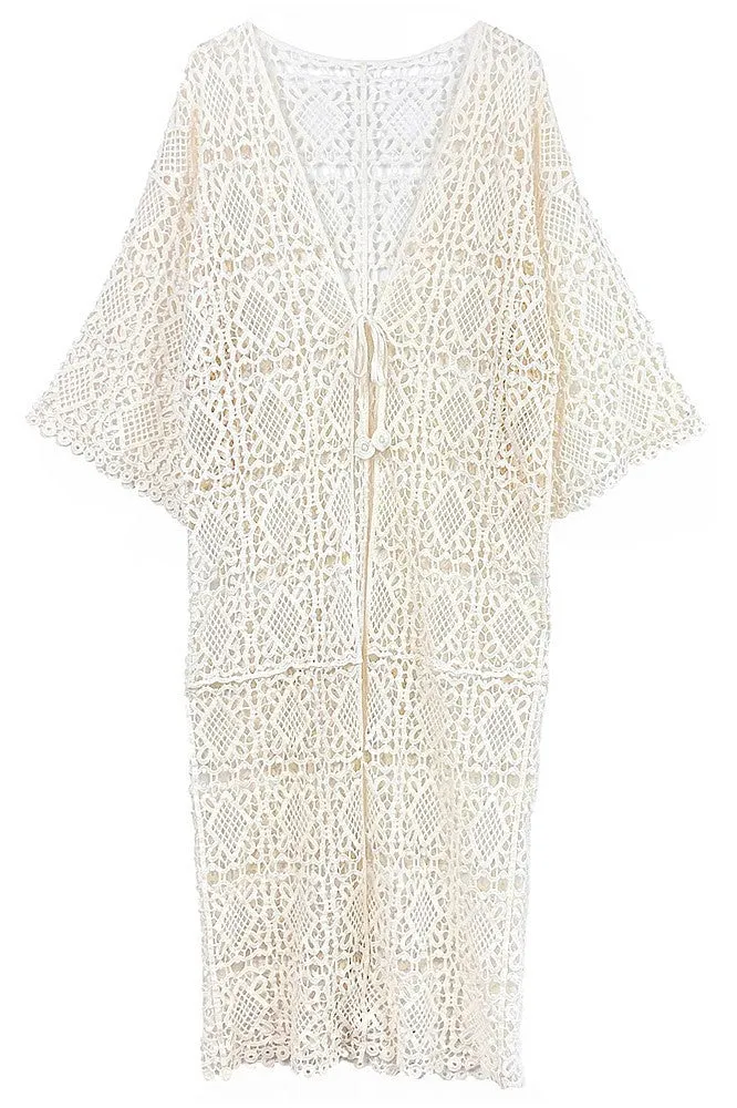 Malibu Crochet Kimono Cardigan