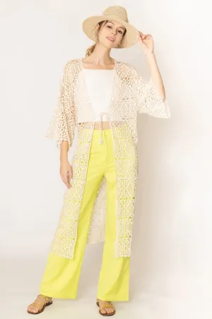 Malibu Crochet Kimono Cardigan