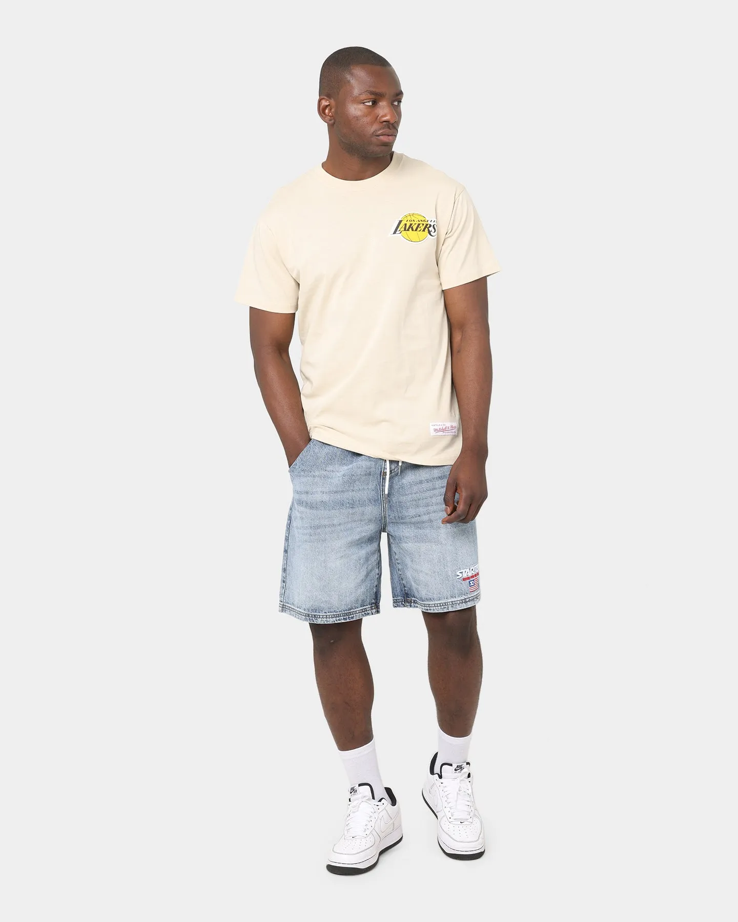 Mitchell & Ness Los Angeles Lakers Team Tonal Logo Short Sleeve T-Shirt Clay