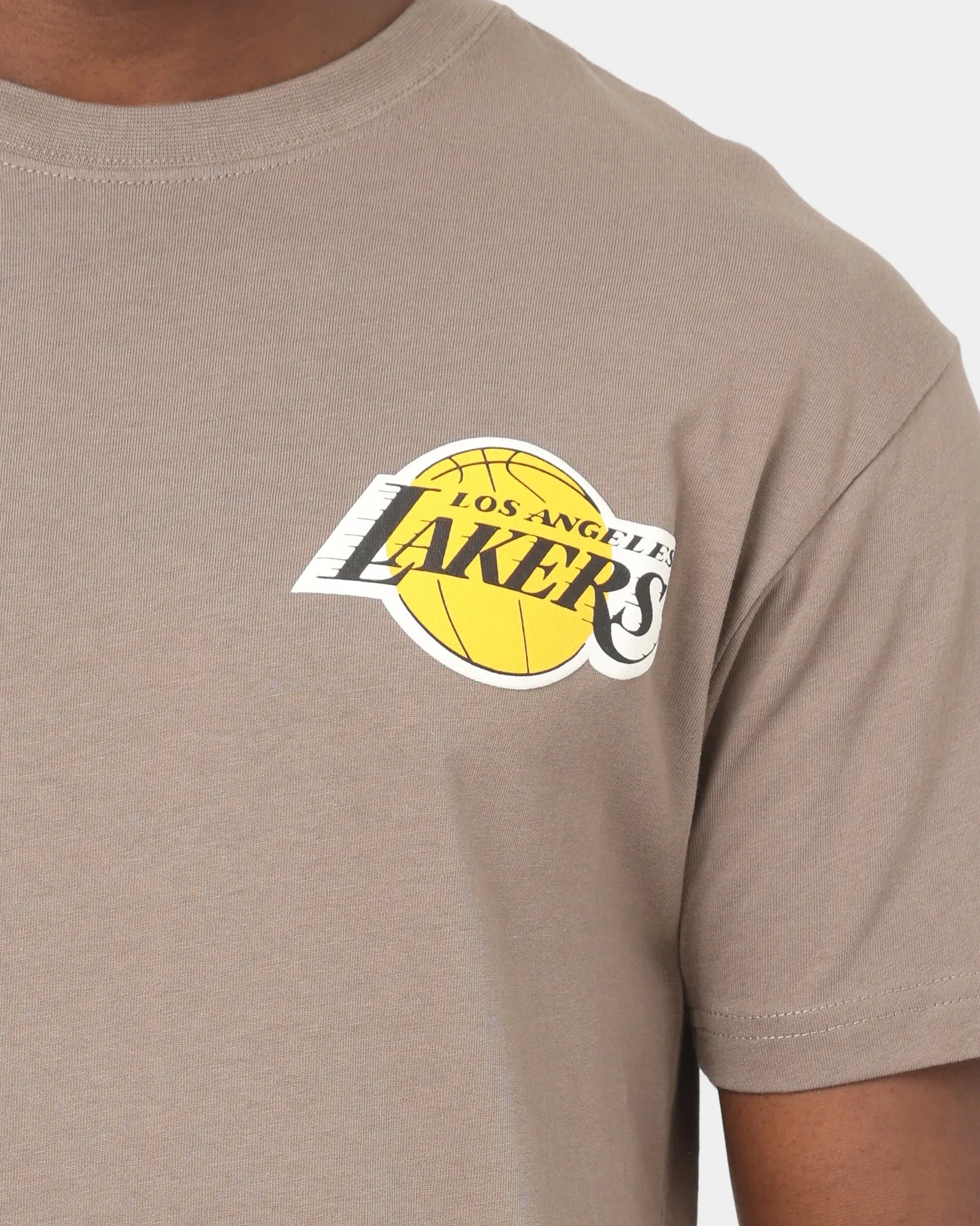 Mitchell & Ness Los Angeles Lakers Team Tonal Logo Short Sleeve T-Shirt Walnut
