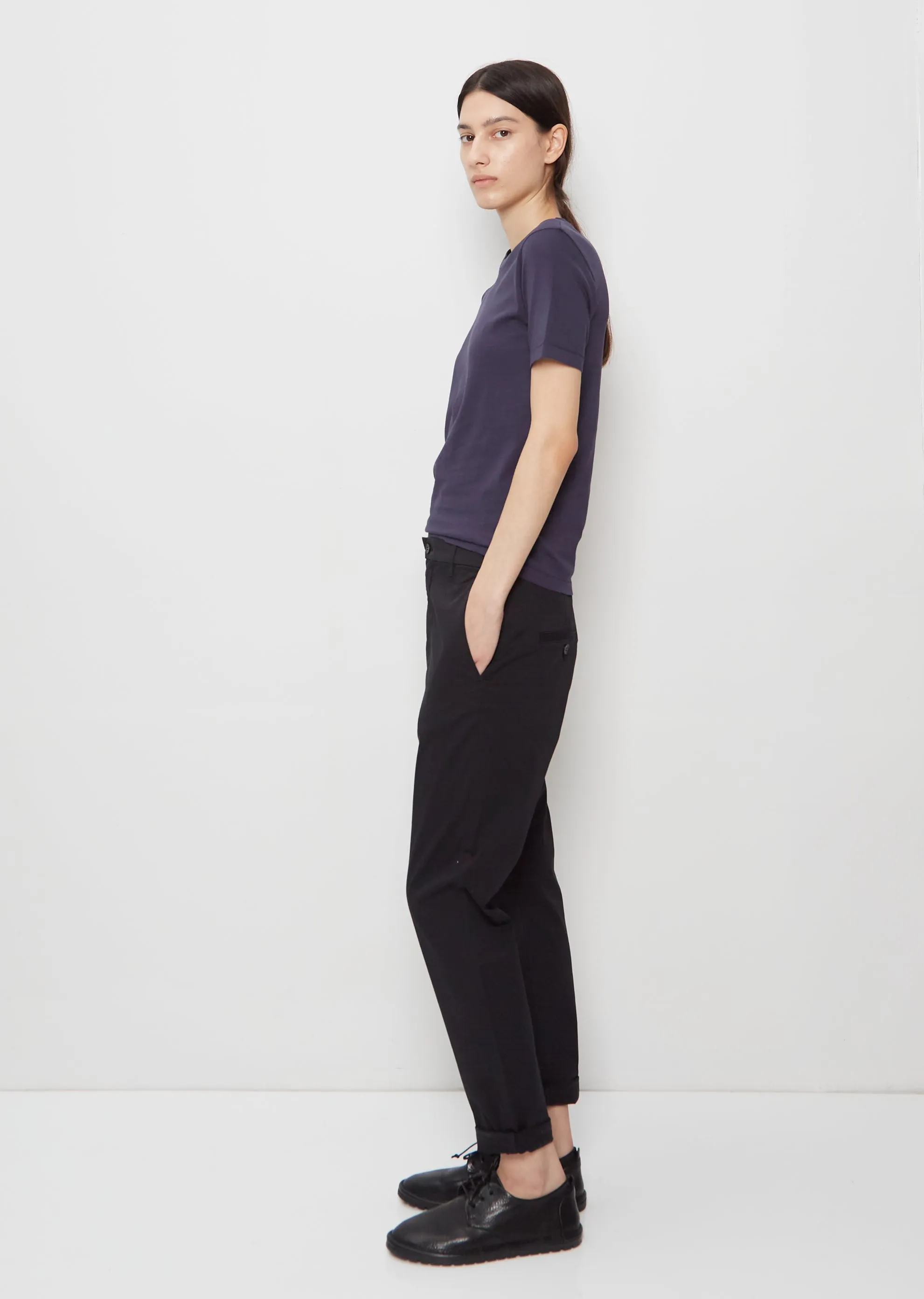 News Edit Cotton Trousers — Black