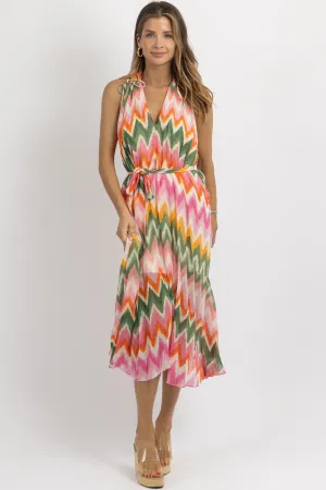 PALOMA PLEATED MIDI DRESS