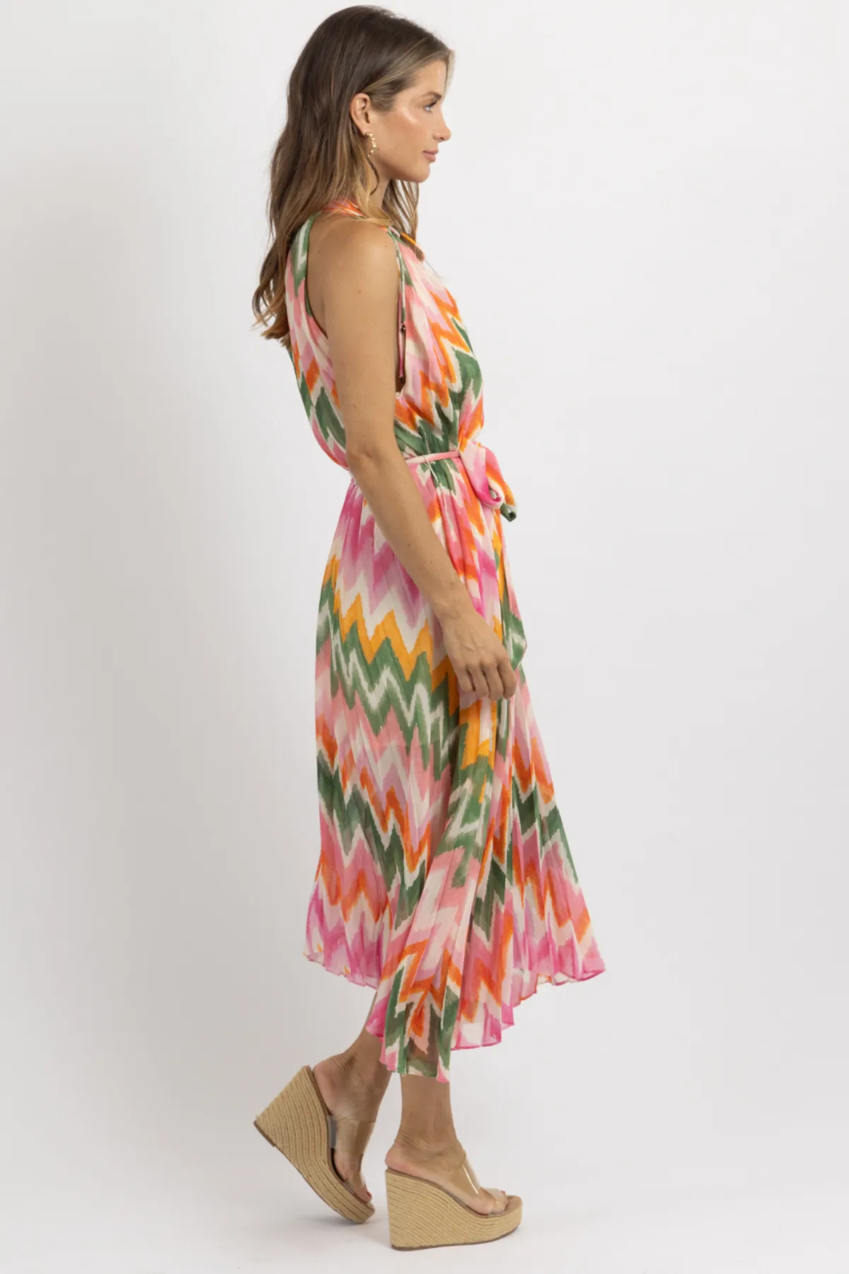 PALOMA PLEATED MIDI DRESS