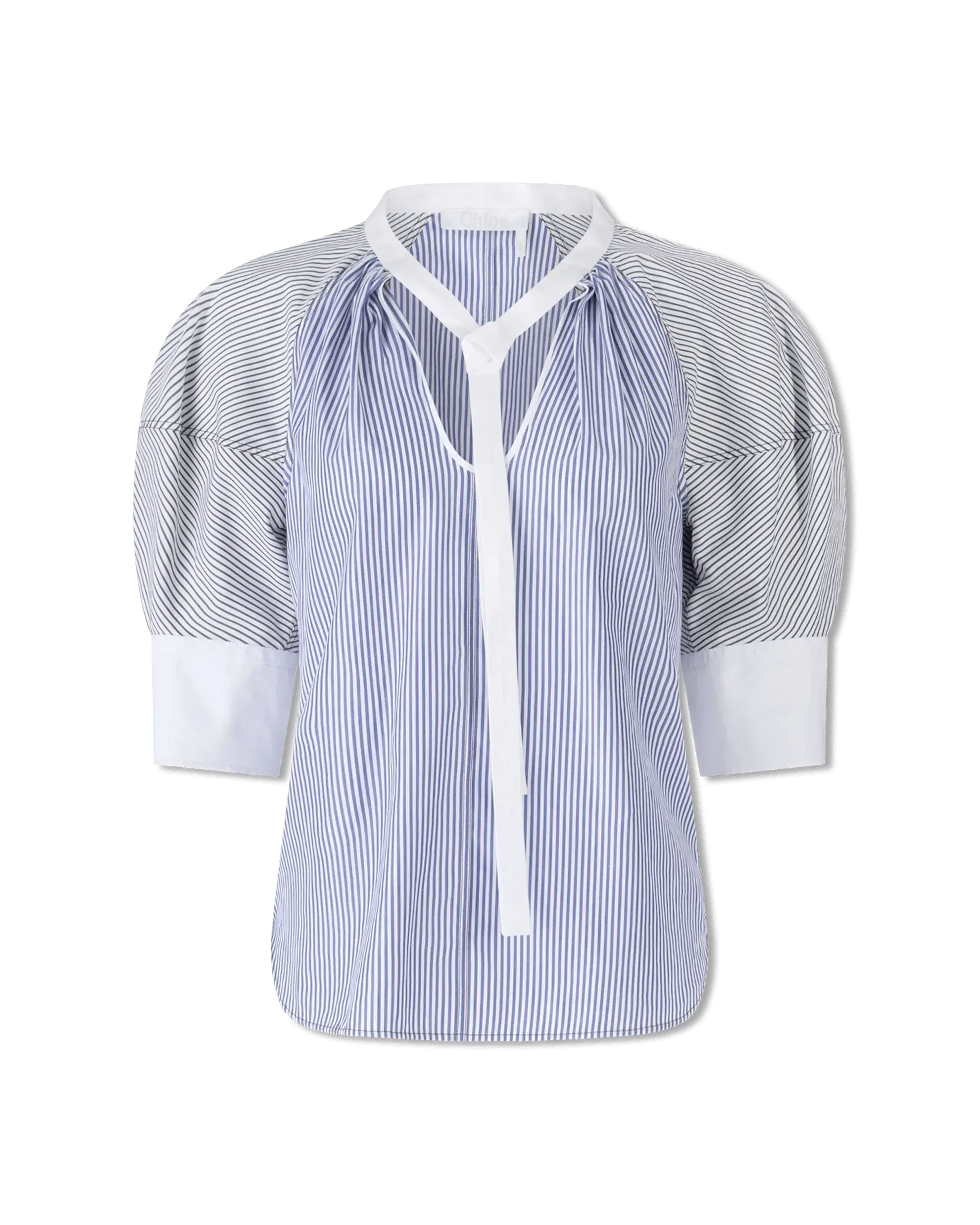 Pinstriped Poplin Top