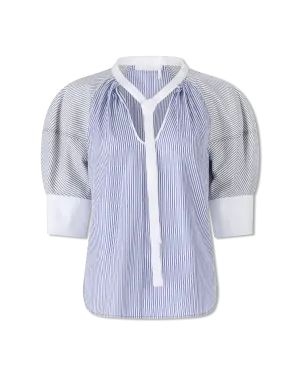 Pinstriped Poplin Top