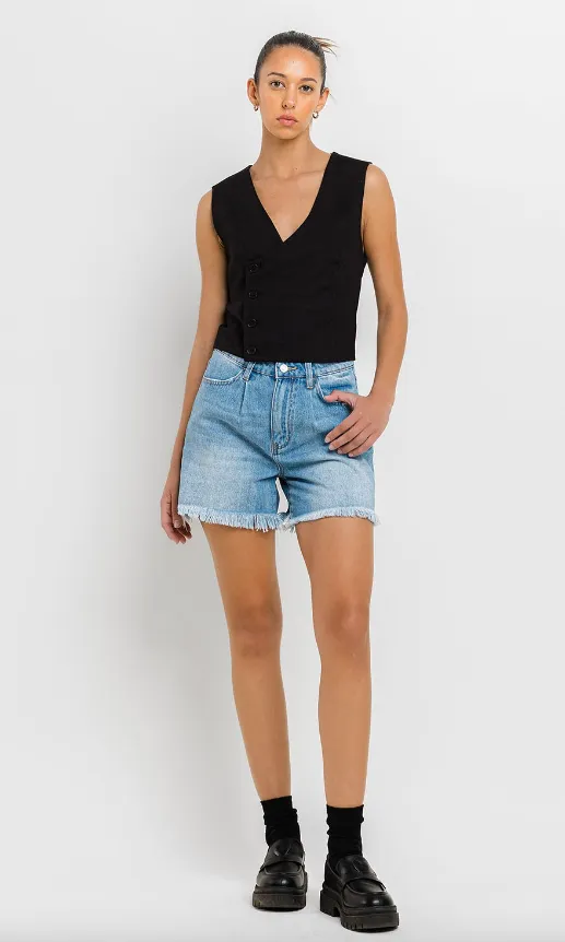 Sienna Super High Rise Pleated Shorts - Final Sale 50% off in cart