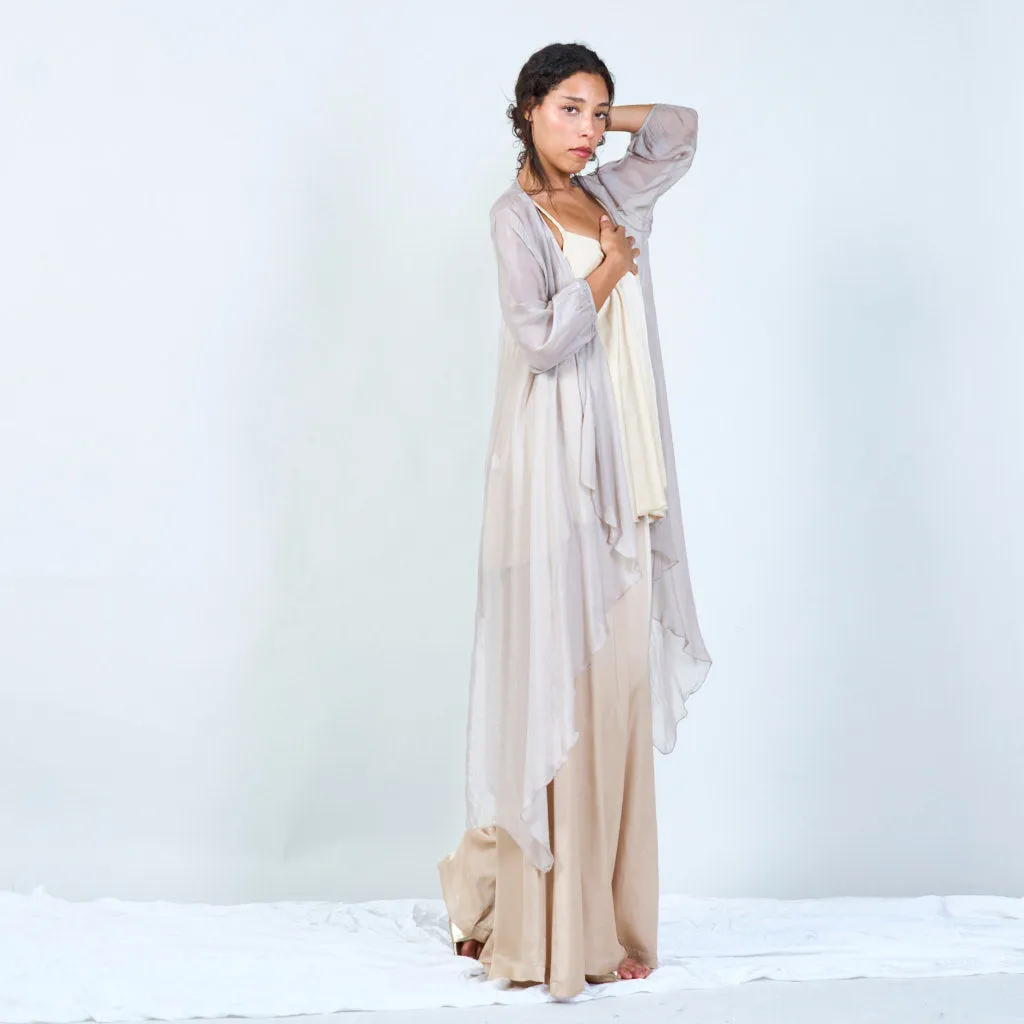 Silk chiffon sheer duster cardigan wholesale