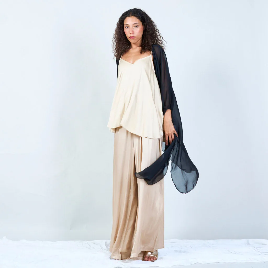 Silk chiffon sheer duster cardigan wholesale