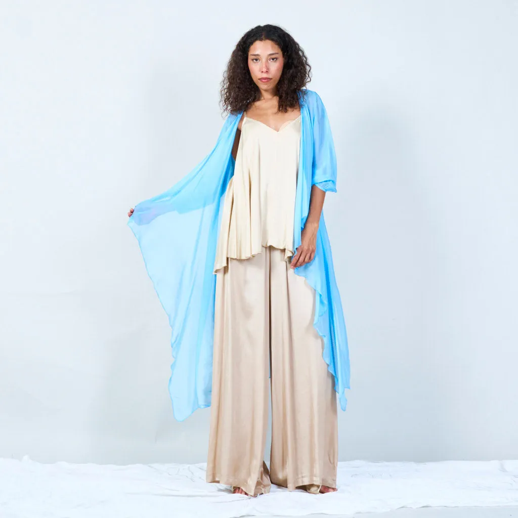 Silk chiffon sheer duster cardigan wholesale