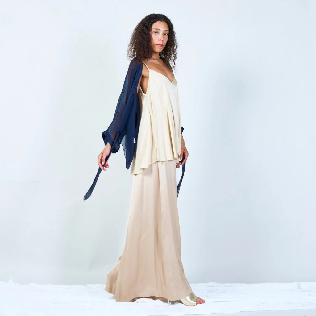 Silk chiffon sheer duster cardigan wholesale